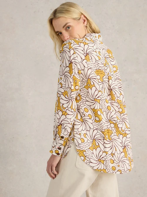 Chemise Lydia en lin - Yellow Pr - 38 Image 4