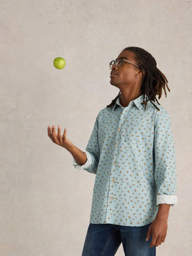 Chemise imprimée origami