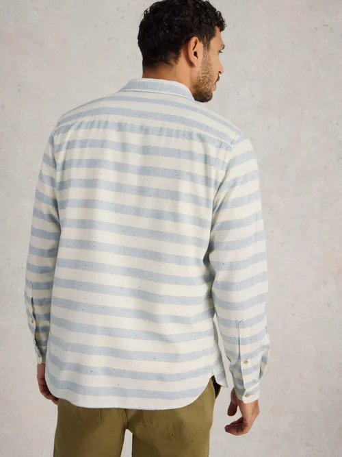 Chemise à manches longues à rayures irrégulières - White Mlt - XL Image 4