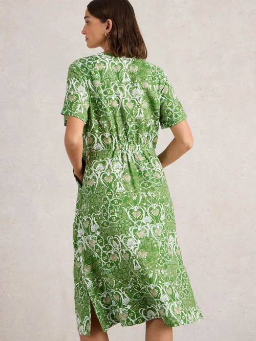 Robe en lin Iris - Green Pr - 52/R Image 4