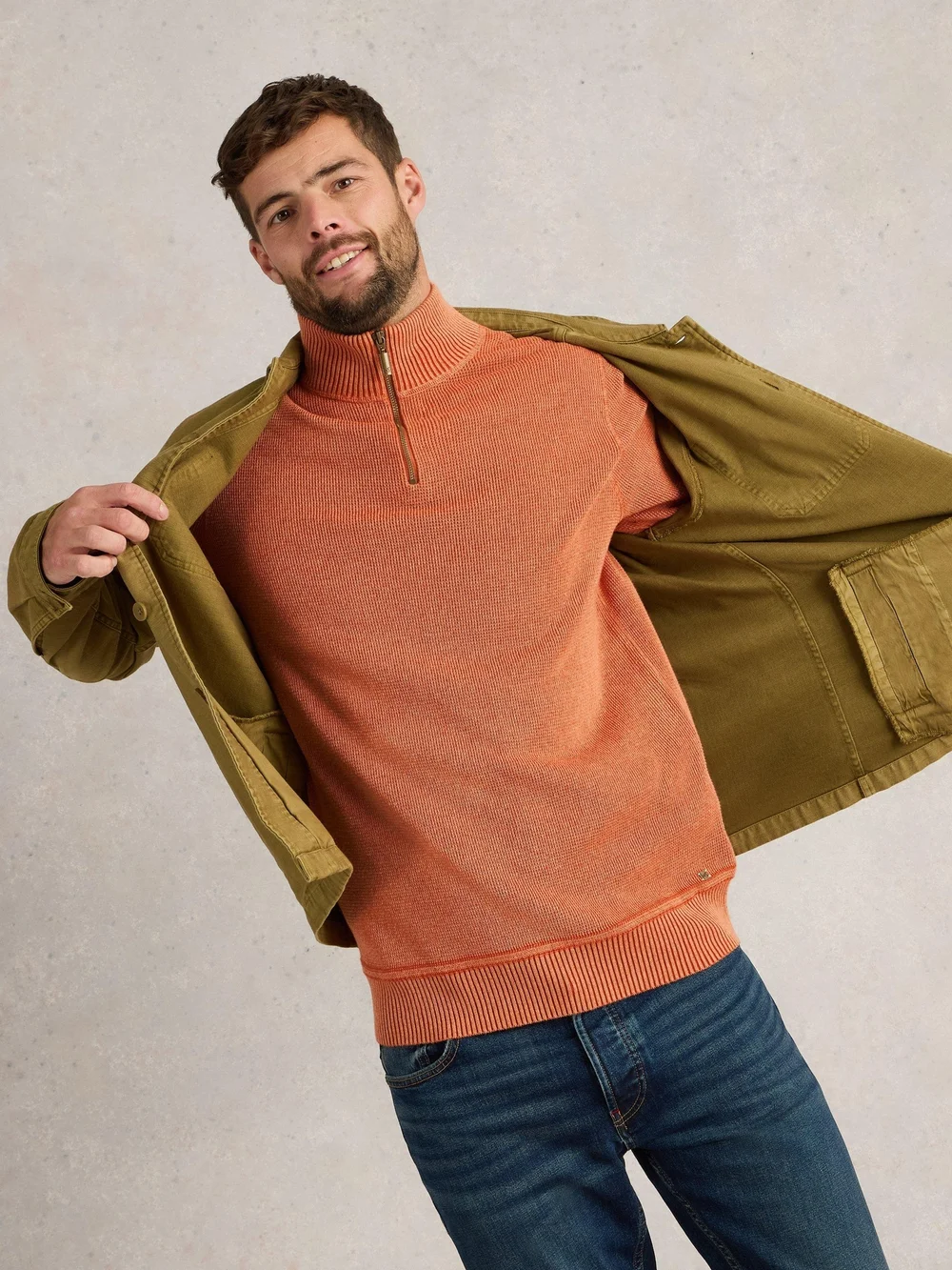 Pull à col cheminée Attadale - Dk Orange - XL Image 1