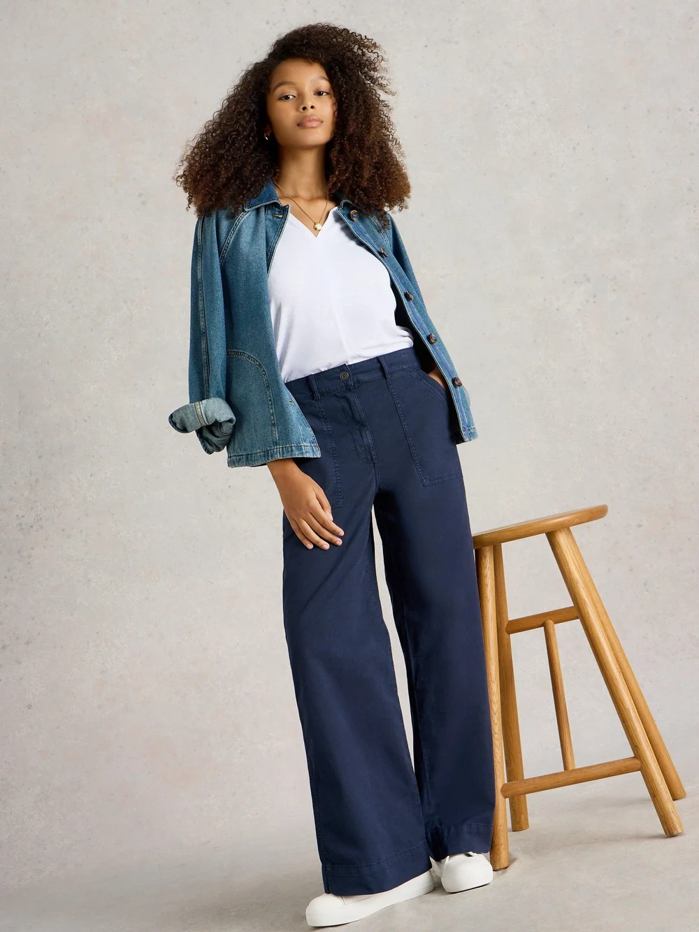 Pantalon large en chino Twister - Dark Navy - 52/R Image 1