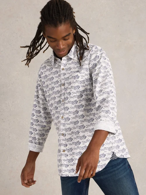 CHEMISE IMPRIMÉE POISSONS DE RÉVUE - White Pr - XXXL Image 1