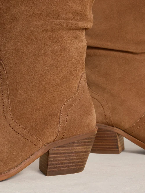 Bottines mi-haut en daim Azalea - Mid Tan - 36 Image 4