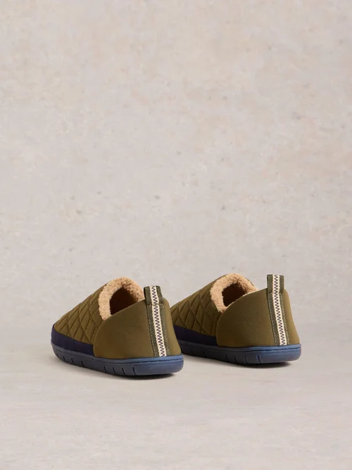 Pantoufles matelassées en nylon - Khaki Grn - 46 Image 4