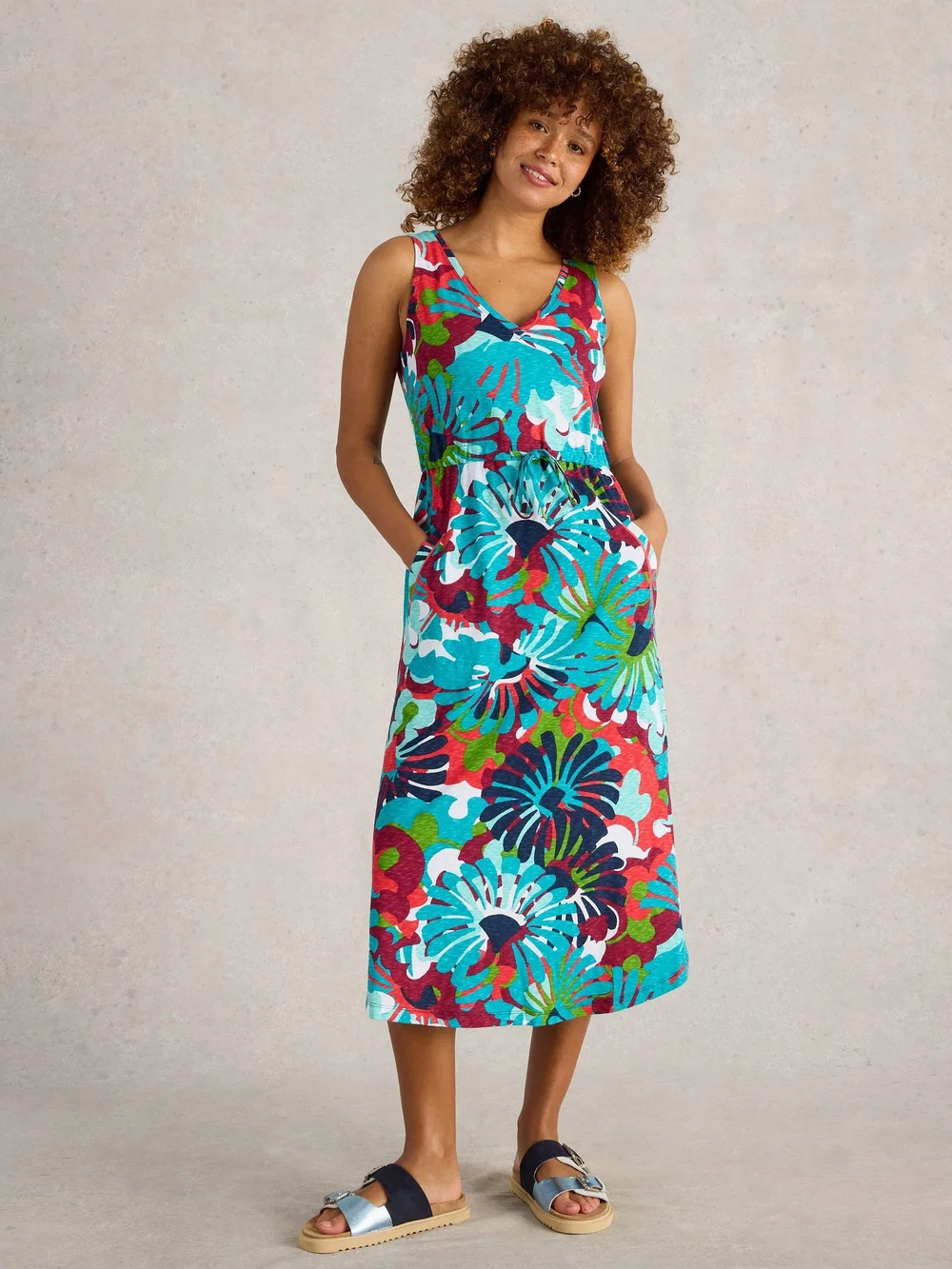 Robe Heidi En Jersey - Navy Multi - XXXL Image 1