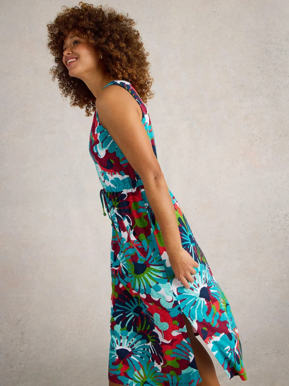 Robe Heidi En Jersey - Navy Multi - XXXL Image 1