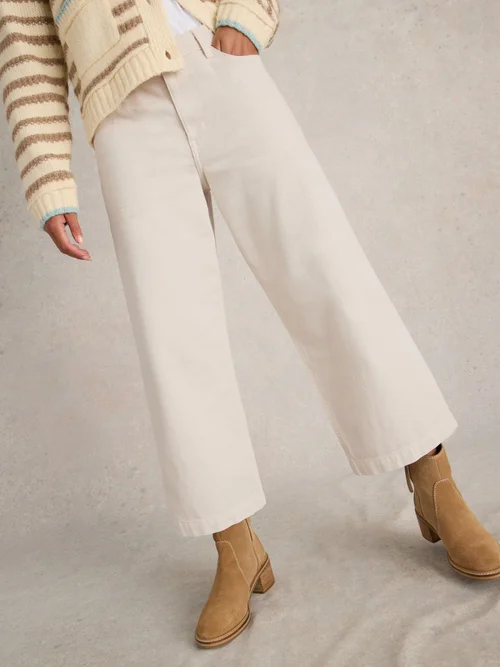 7/8-Jeans Tia mit weitem Bein - Nat White - 52/R Image 1