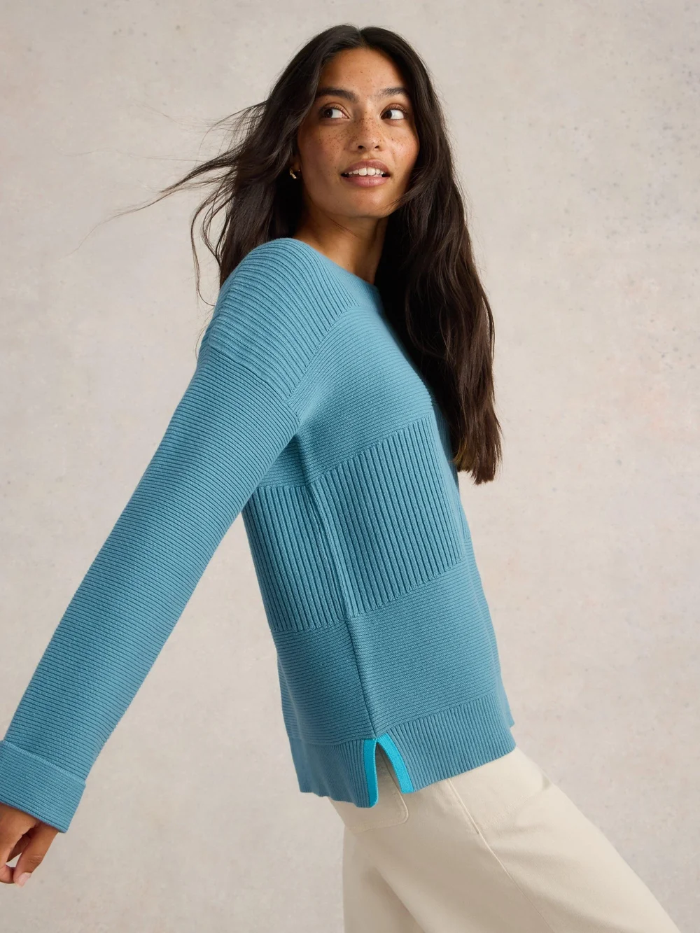 PULL JANA MIX STITCH - Mid Blue - 52 Image 1
