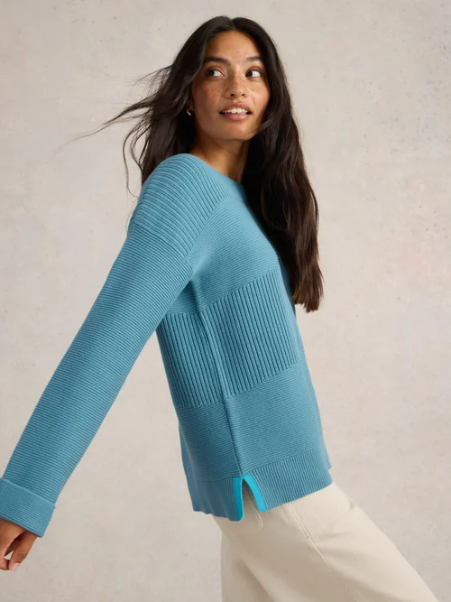 PULL JANA MIX STITCH - Mid Blue - 52 Image 1