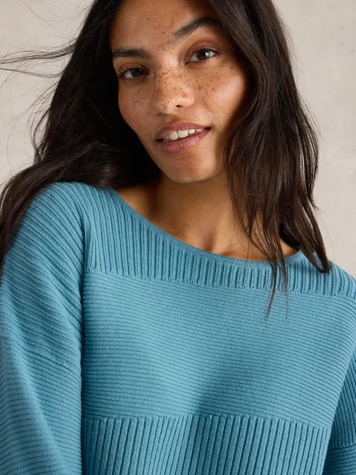 PULL JANA MIX STITCH - Mid Blue - 52 Image 3