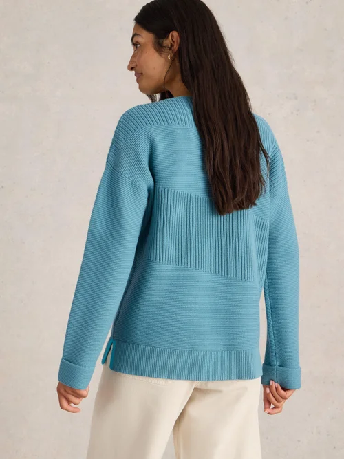 PULL JANA MIX STITCH - Mid Blue - 52 Image 4