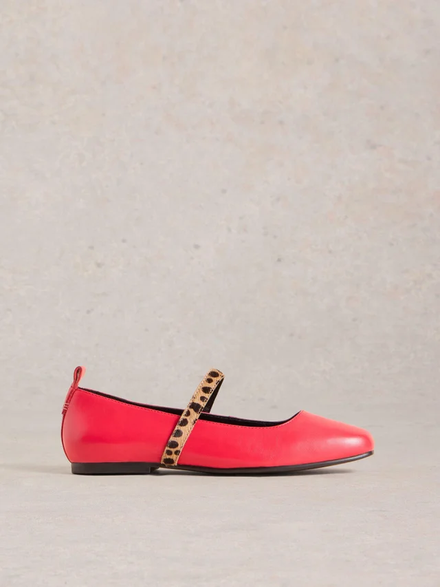 Ballerines en cuir à lanières Minnie