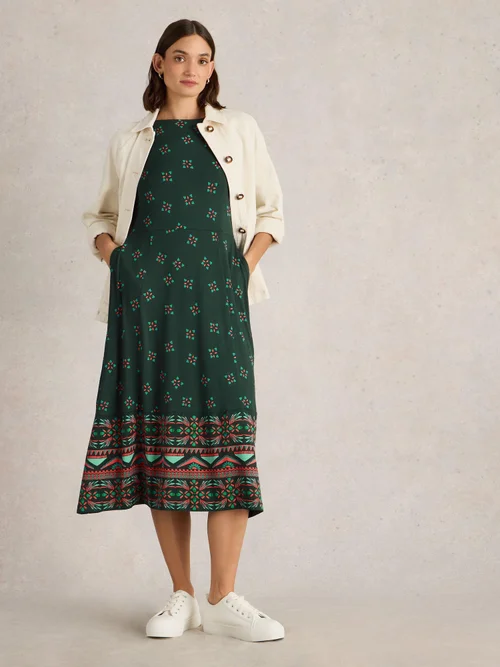 Robe en jersey Millie - Green Pr - 34/R Image 1