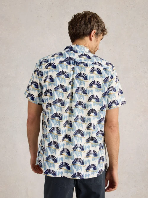Chemise imprimée Fan SS - Blue Pr - XXL Image 4