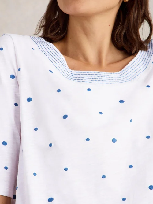 TOP BRODÉ WEAVER - White Mlt - 38 Image 3