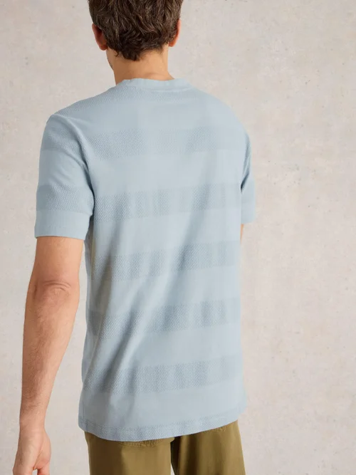 T-shirt à texture Stirling - Lgt Blue - XXL Image 4