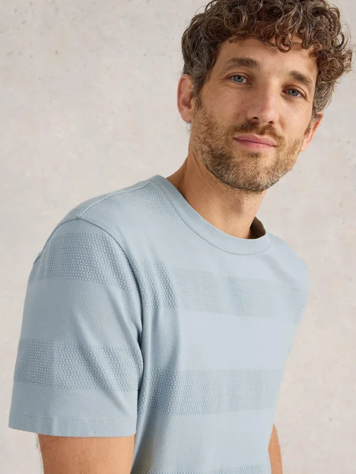 T-shirt à texture Stirling - Lgt Blue - XXL Image 3