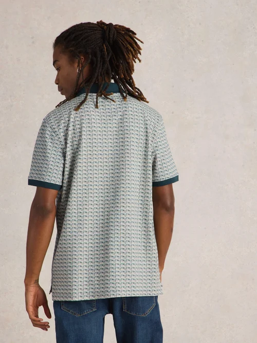 Polo imprimé cassette - Teal Pr - XXXL Image 4