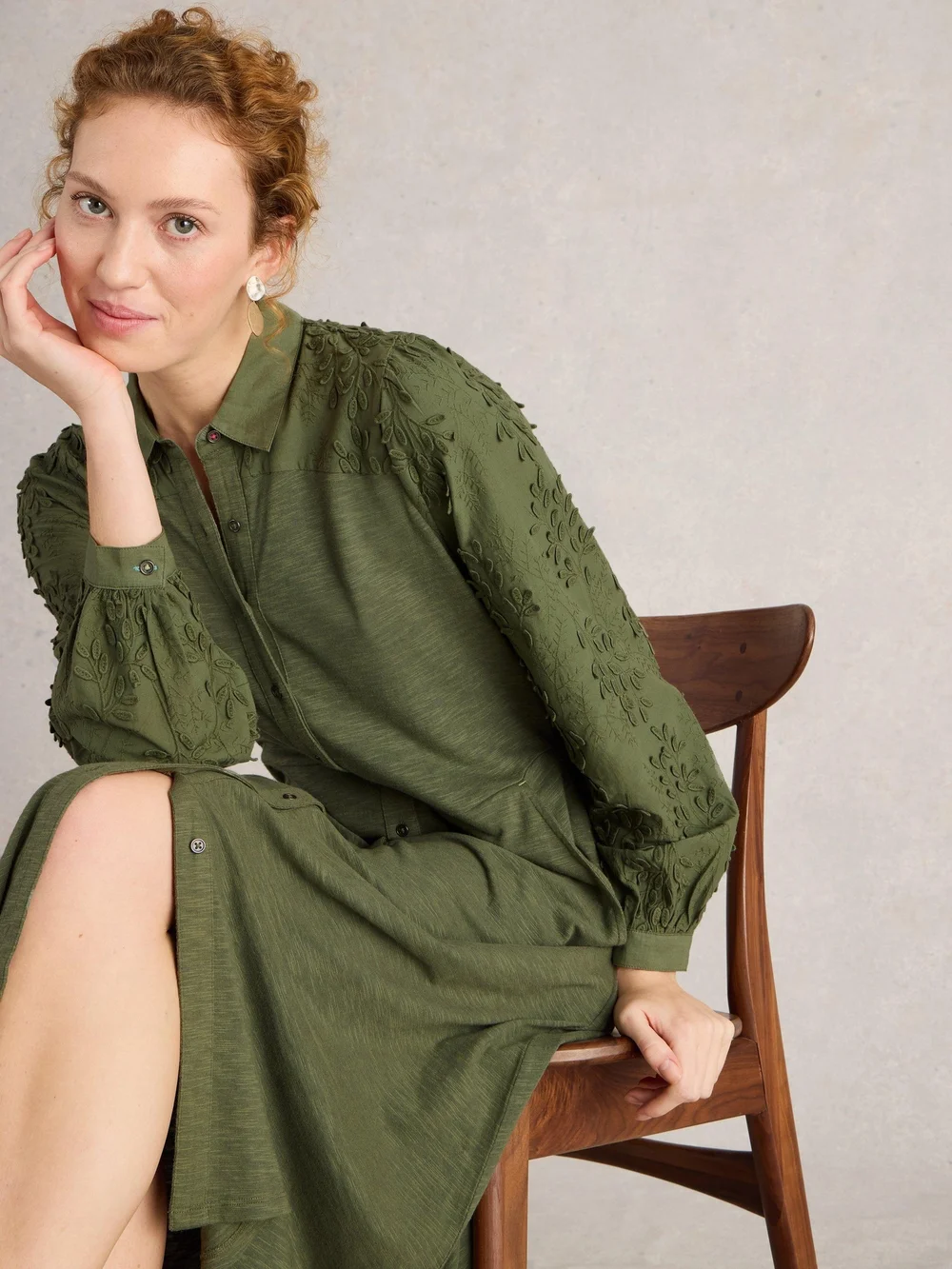 Robe brodée Rua - Dus Green - 44/R Image 1