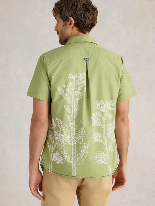 Chemise imprimée à bordure florale SS - Green Pr - XXL Image 4