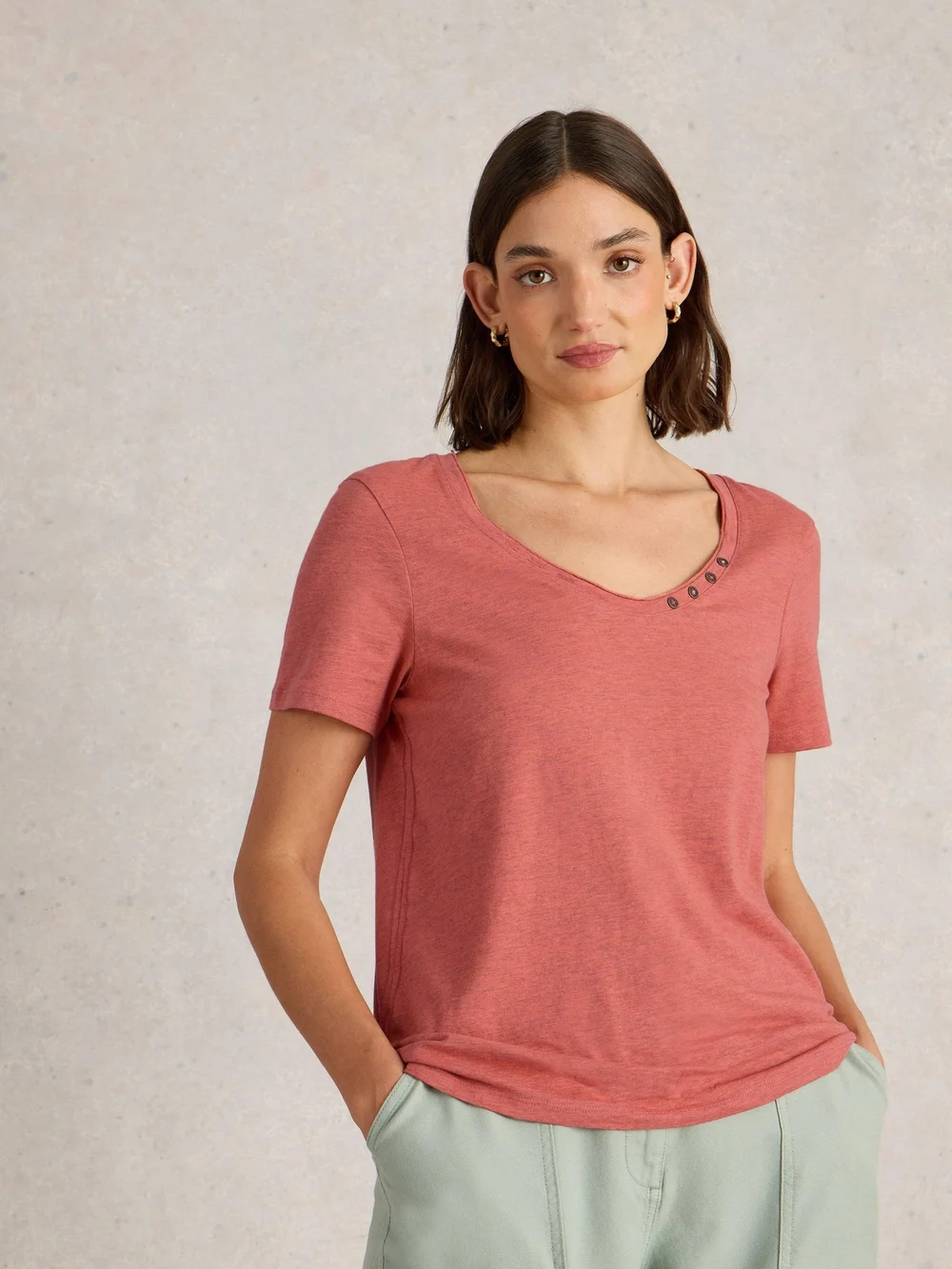 T-SHIRT À MANCHES COURTES NADIA - Mid Coral - 46 Image 1