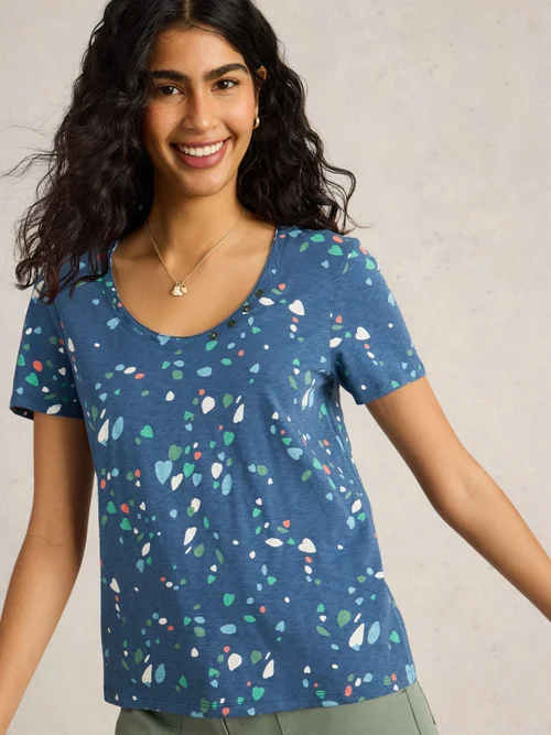 T-SHIRT À MANCHES COURTES NADIA - Blue Pr - 52 Image 1