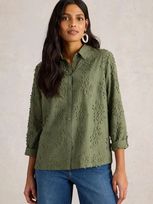 Chemise brodée Sophie - Dus Green - 48 Image 3