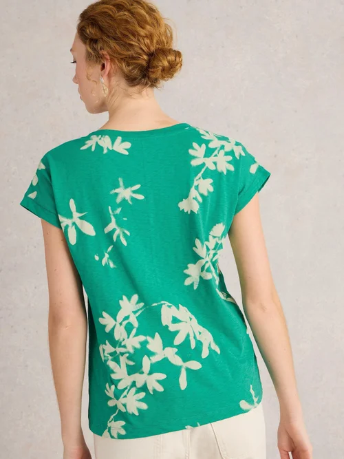 T-Shirt À Encolure En V Nelly - Green Mlt - 50 Image 4