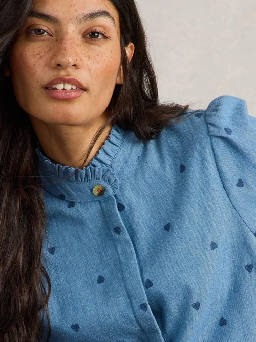 Haut brodé Pauline - Denim Mlt - 52 Image 3