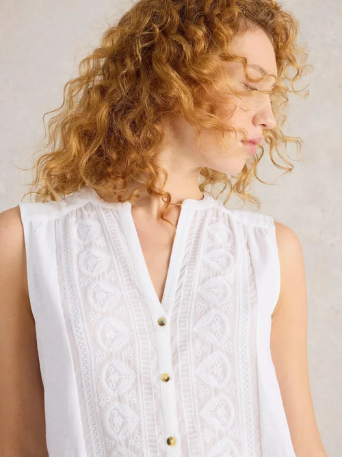 CHEMISE SANS MANCHES TULIP - Bril White - 52/R Image 1