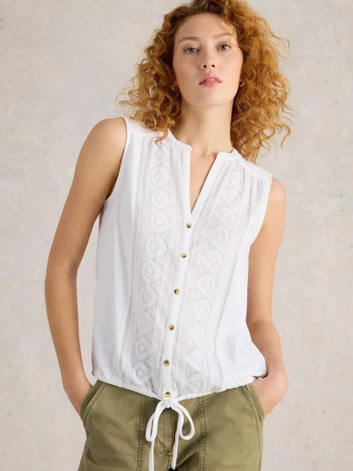 CHEMISE SANS MANCHES TULIP - Bril White - 52/R Image 3