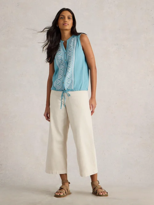 CHEMISE SANS MANCHES TULIP - Mid Blue - 46/R Image 2