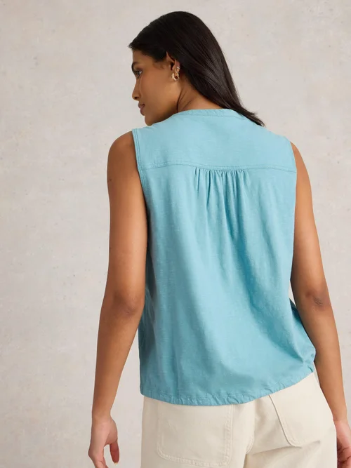 CHEMISE SANS MANCHES TULIP - Mid Blue - 46/R Image 4