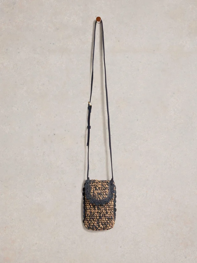 Sac à téléphone en raphia Coco