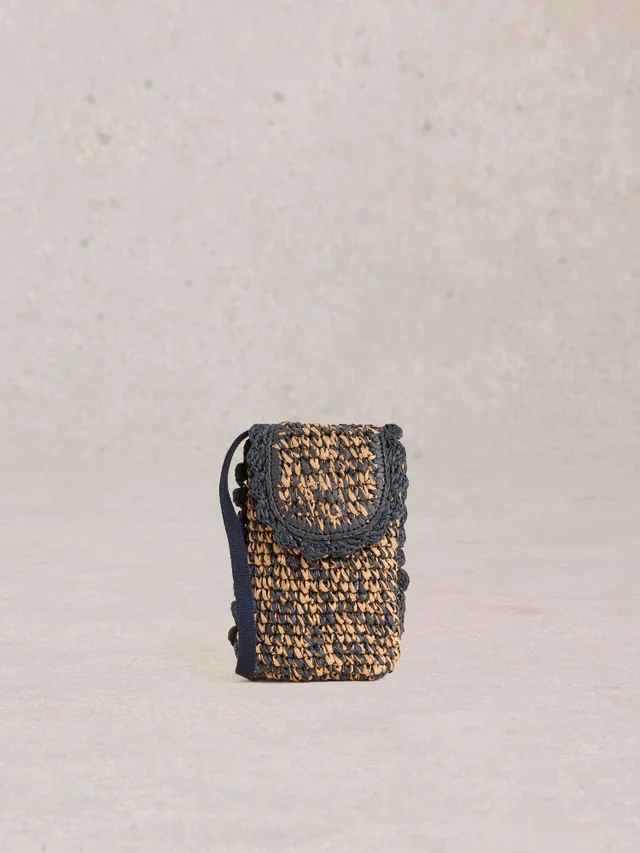 Sac à téléphone en raphia Coco
