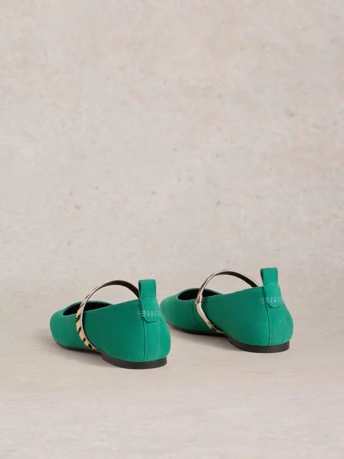 Ballerines en cuir à lanières Minnie - Brt Green - 36 Image 4
