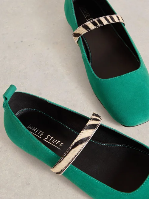 Ballerines en cuir à lanières Minnie - Brt Green - 36 Image 3