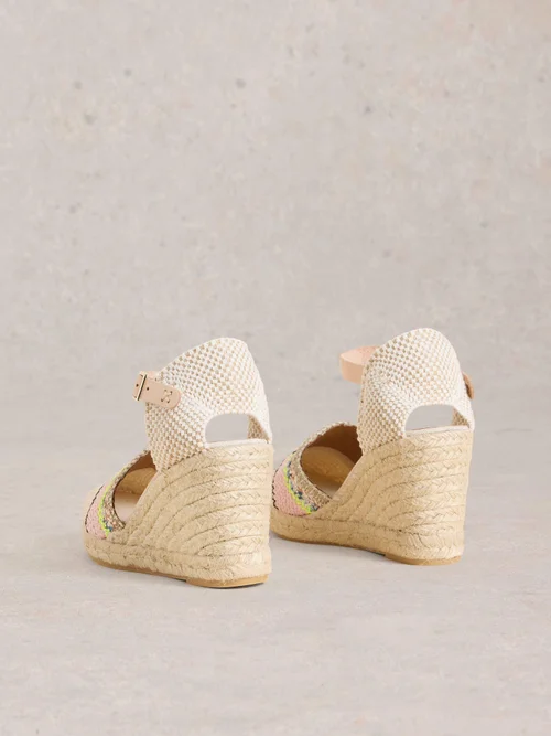 Espadrilles compensées au crochet - Ivory Mlt - 41 Image 4