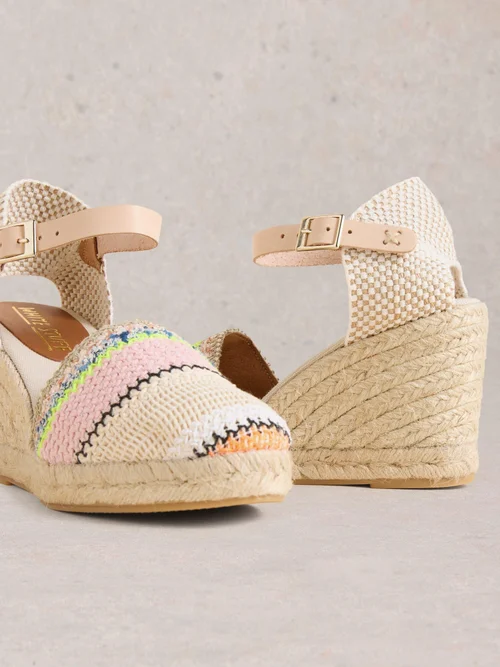 Espadrilles compensées au crochet - Ivory Mlt - 41 Image 3