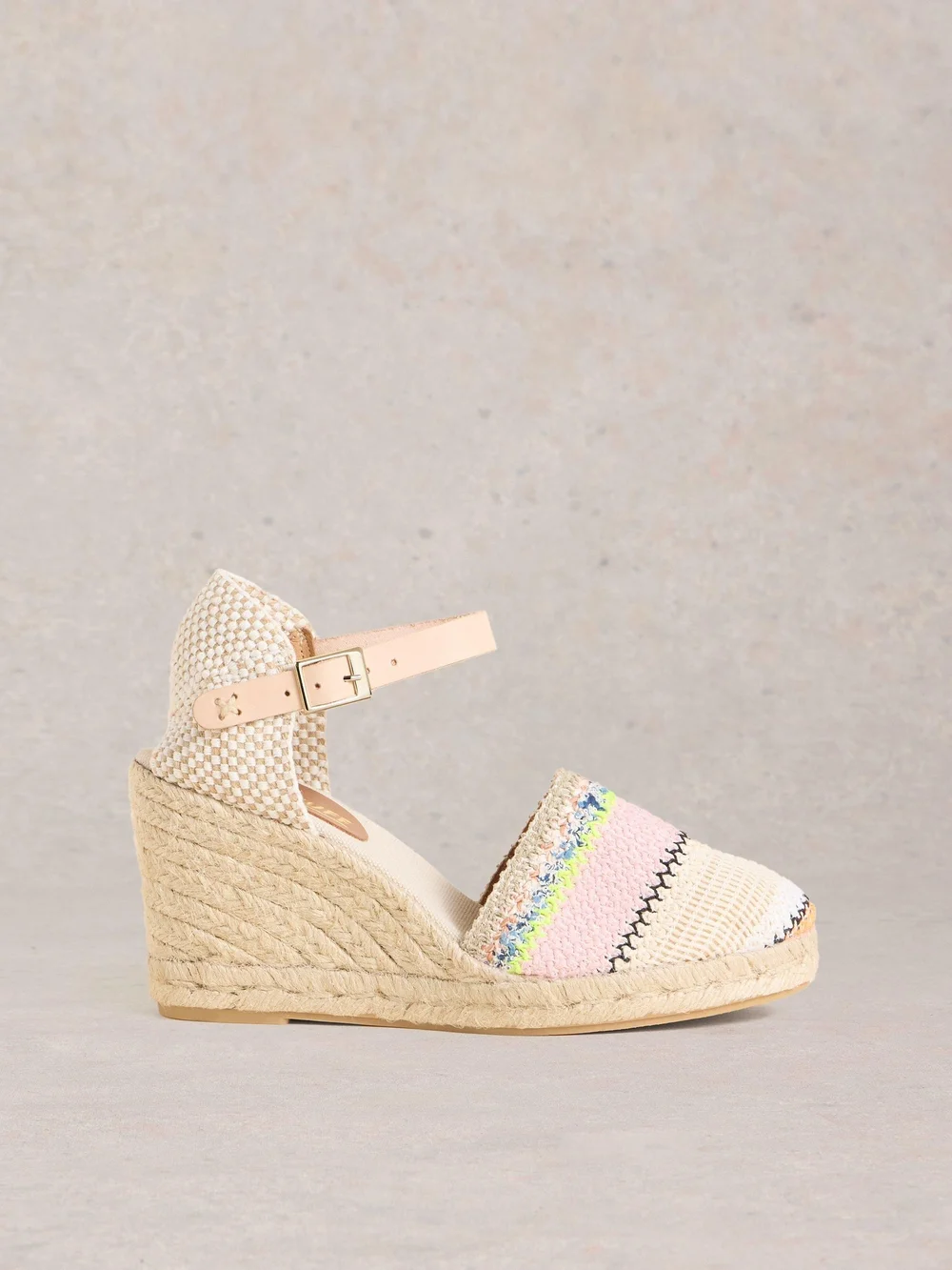 Espadrilles compensées au crochet - Ivory Mlt - 41 Image 1