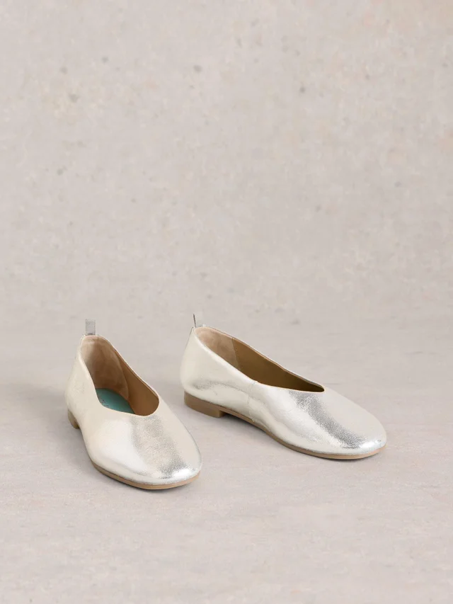 Escarpins ballerines en cuir Cheri