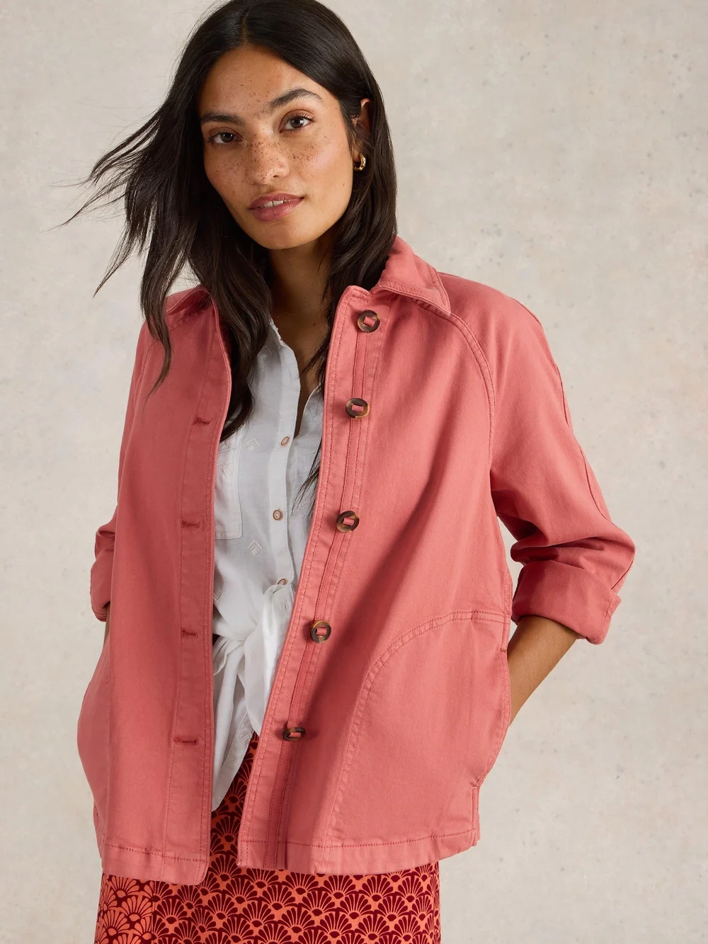 Veste En Denim Eden - Mid Red - 52/R Image 1