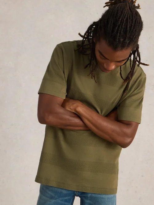 T-shirt à texture Stirling - Khaki Grn - XXXL Image 3
