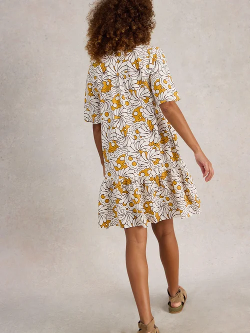 Robe Otto en lin mélangé - Yellow Pr - 52/R Image 4