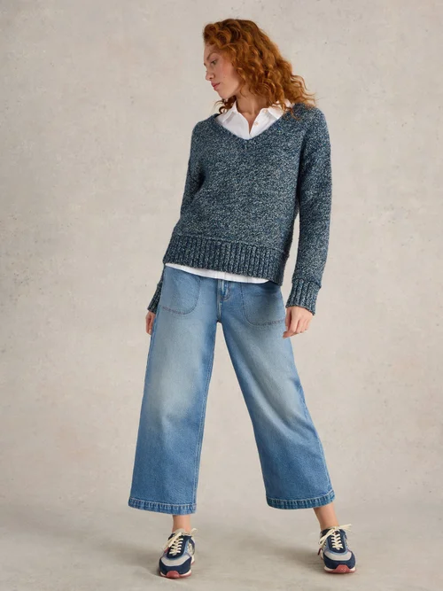 7/8-Jeans Tia mit weitem Bein - Mid Denim - 52/R Image 2
