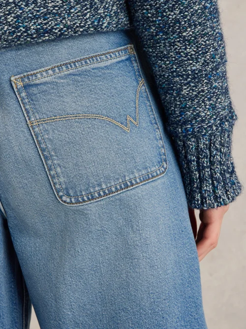 7/8-Jeans Tia mit weitem Bein - Mid Denim - 46/R Image 3