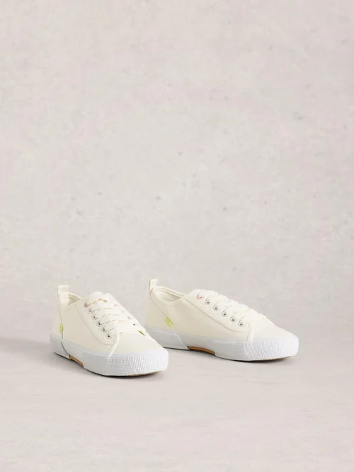 Baskets À Lacets En Toile Pippa - Bril White - 41 Image 2
