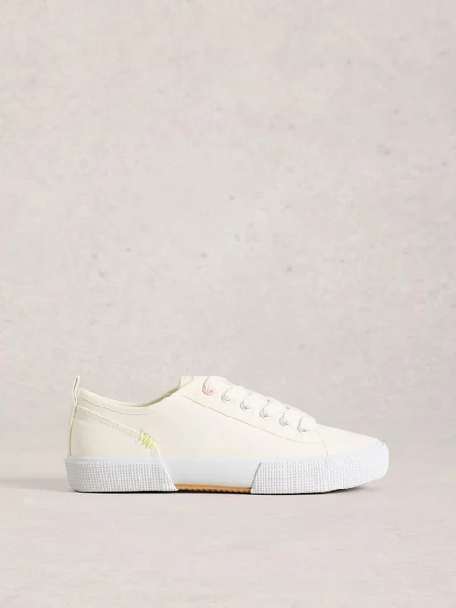 Baskets À Lacets En Toile Pippa - Bril White - 41 Image 1