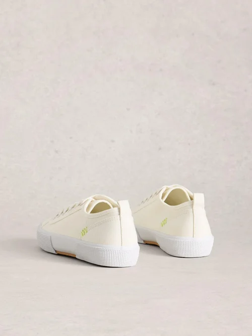 Baskets À Lacets En Toile Pippa - Bril White - 41 Image 4